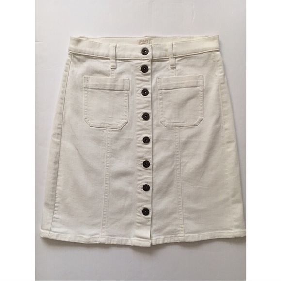 J Crew White Denim Skirt - Picture 1 of 5